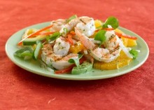 Tropical Shrimp Salad with Lime-Cilantro Dressing